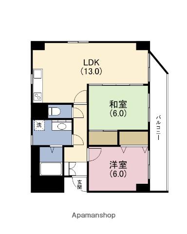 ATHOME(2LDK/6階)の間取り写真