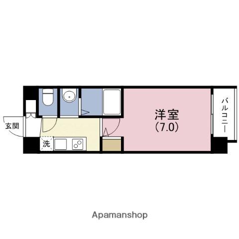 グランパシフィック玉造(1K/3階)の間取り写真