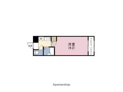 高津ヒルトン(1K/4階)の間取り写真