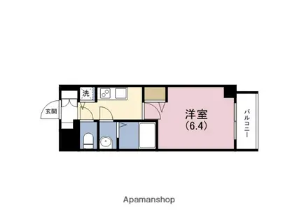 プレサンス谷町リーベ(1K/6階)の間取り写真