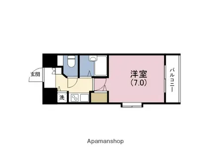 ディナスティ松屋町(1K/7階)の間取り写真