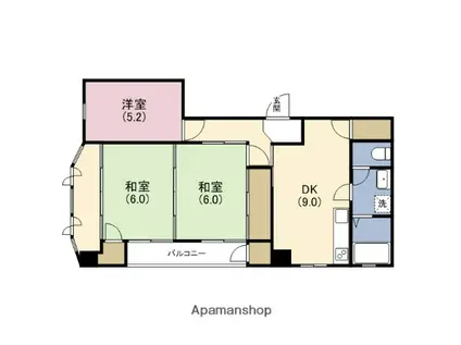 吉田ビル(3DK/7階)の間取り写真