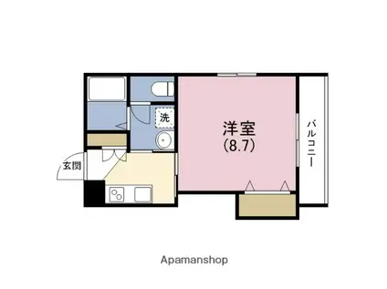 センターリヴァース(1K/2階)の間取り写真