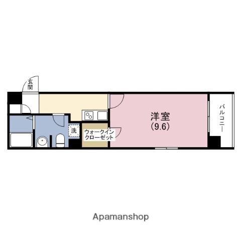 ディナスティ松屋町Ⅱ(1K/6階)の間取り写真