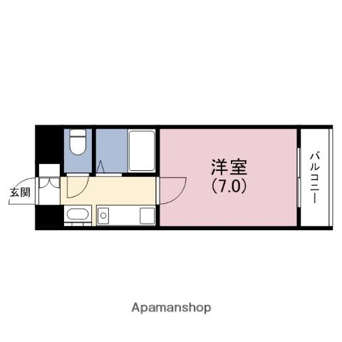 ホワイトグロリア(1K/3階)の間取り写真