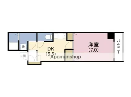 フォレステージ緑橋(1DK/6階)の間取り写真