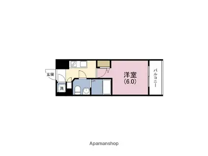 エスリード大阪NAGAHORI GATE(1K/13階)の間取り写真