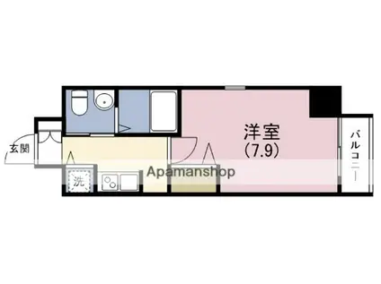 アーデン堺筋本町(1K/9階)の間取り写真