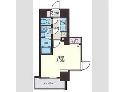 S-RESIDENCE西長堀(1K/11階)の間取り写真