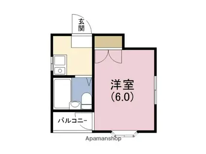 リバティー中央(1K/5階)の間取り写真