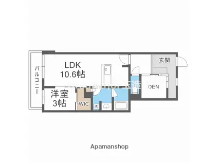 イニシア大手前(1LDK/10階)の間取り写真