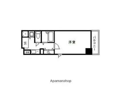 プレサンス中之島公園南(1K/10階)の間取り写真