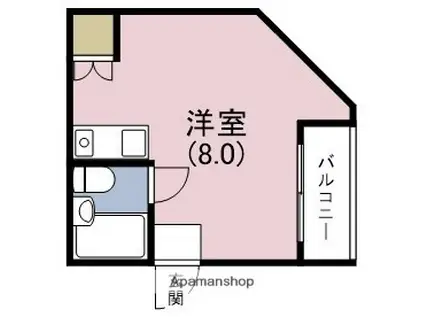エイシンハイツ(ワンルーム/3階)の間取り写真