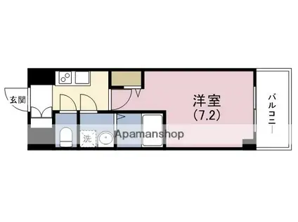 セレニテ本町東リアン(1K/13階)の間取り写真