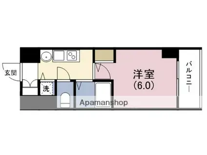 プレサンス堺筋本町フィリア(1K/3階)の間取り写真