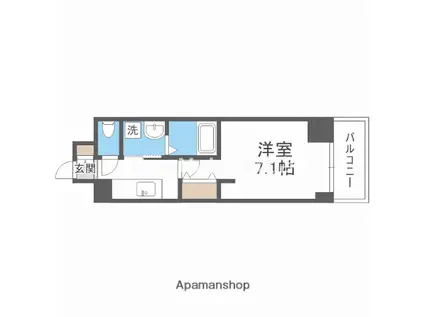 S-RESIDENCE堺筋本町DEUX(1K/8階)の間取り写真