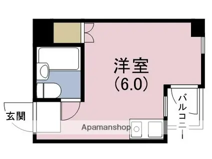 コスモハイツ今福(ワンルーム/5階)の間取り写真