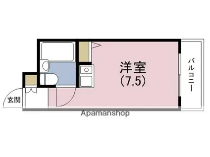 ヴィレッジ・スプリングヒル(ワンルーム/3階)の間取り写真