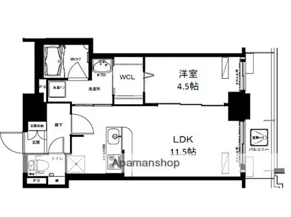 LA CASA京橋(1LDK/10階)の間取り写真