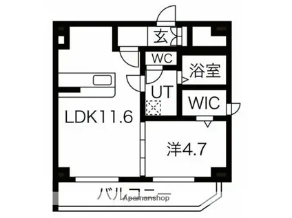 ライオンズマンション日本橋(1LDK/9階)の間取り写真