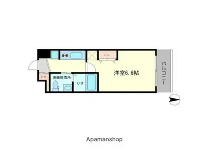 アーデンタワー本町イースト(1K/8階)の間取り写真