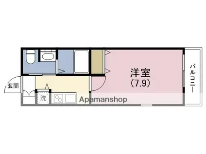 クラウンハイム北心斎橋フラワーコート(1K/5階)の間取り写真