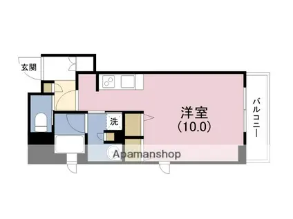 アーバネックス北浜(ワンルーム/13階)の間取り写真