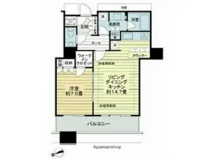 THE KITAHAMA(1LDK/29階)の間取り写真