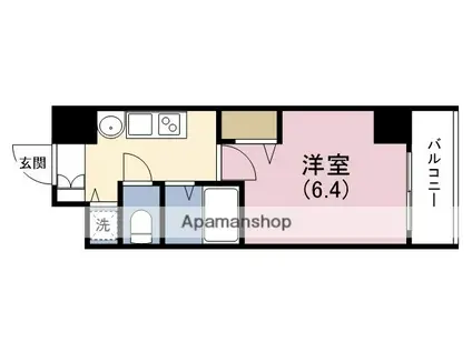 プレサンス心斎橋ラヴィ(1K/7階)の間取り写真