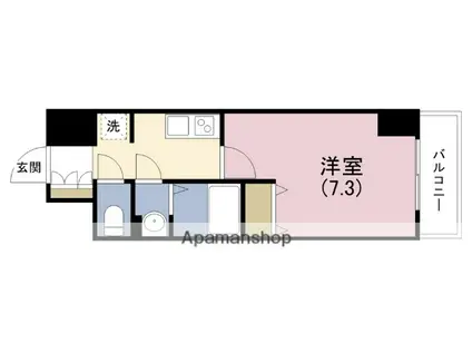 アプリーレ松屋町(1K/7階)の間取り写真