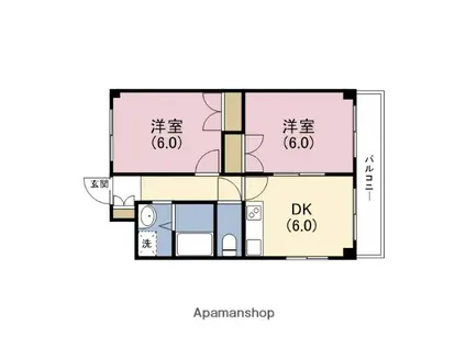 Mプラザ城東六番館(2DK/7階)の間取り写真