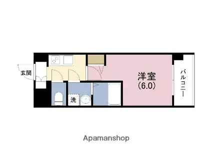 エスリード ザ・グレア大阪(1K/9階)の間取り写真