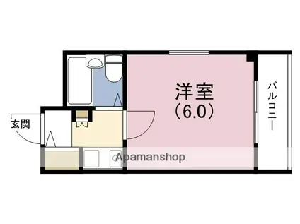 アパルト四天王寺(ワンルーム/7階)の間取り写真