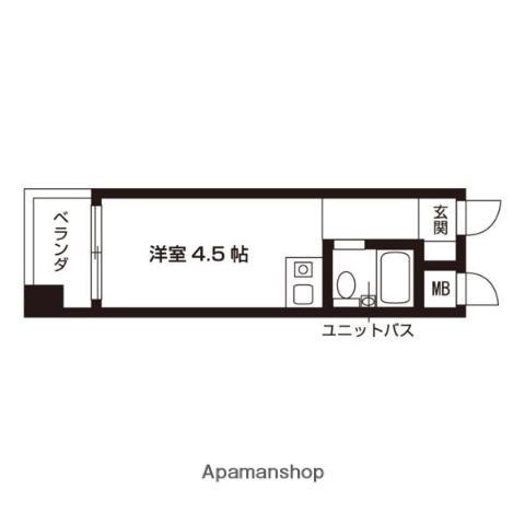 ミューズ・ユー(ワンルーム/3階)の間取り写真