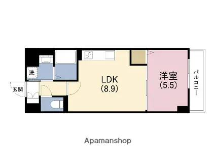 リアライズ今里南(1LDK/3階)の間取り写真