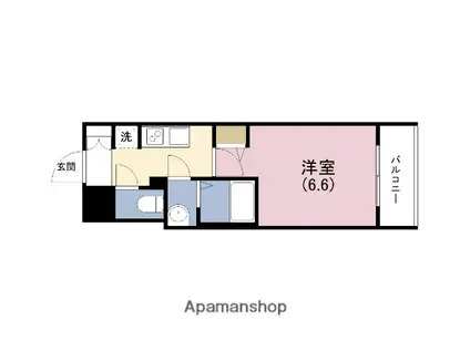 スワンズシティ大阪クレアスト(1K/7階)の間取り写真