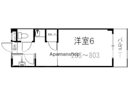 モリビル京橋(1K/5階)の間取り写真
