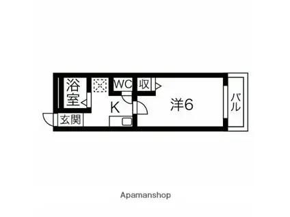 グリーンプラザ城東(1K/9階)の間取り写真