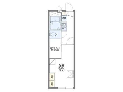 レオパレス境橋(1K/2階)の間取り写真