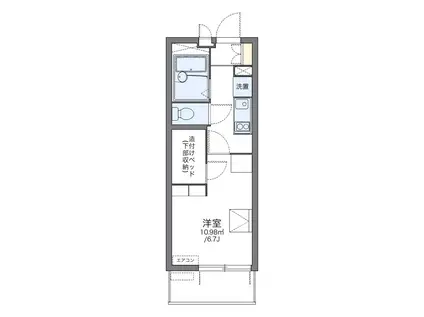 レオパレス西九条(1K/3階)の間取り写真