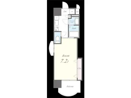 ラグゼ弁天町(1K/5階)の間取り写真