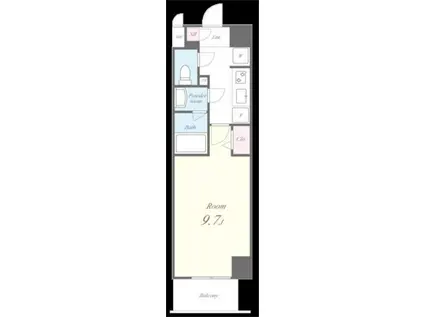 アリビオ大阪港(1K/10階)の間取り写真