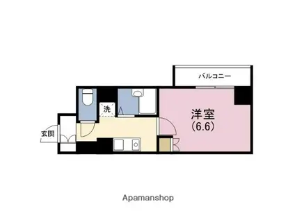 エムロード福島(1K/6階)の間取り写真