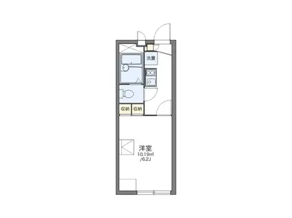 レオパレスG パーク(1K/2階)の間取り写真