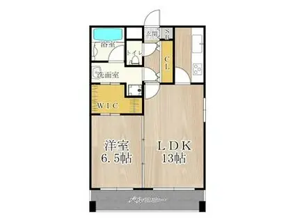 CITY SPIRE幸町(1LDK/10階)の間取り写真