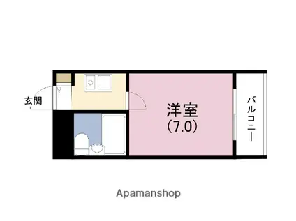 ホーユウコンフォルト塚本(1K/2階)の間取り写真