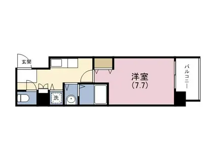 ボンジュール西九条(1K/2階)の間取り写真