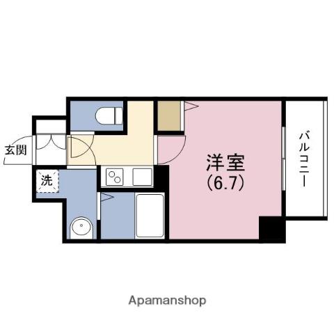 スワンズシティ福島グランデ(1K/5階)の間取り写真