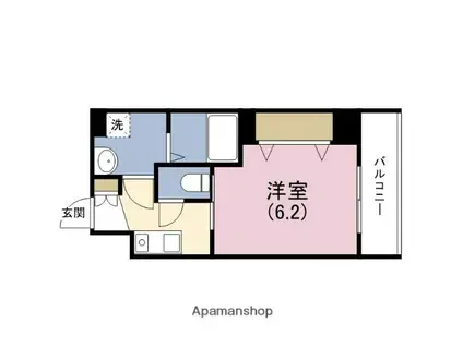 ウィンズコート西梅田(1K/4階)の間取り写真