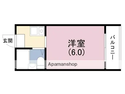 ルネッサンスロザリア(1K/5階)の間取り写真